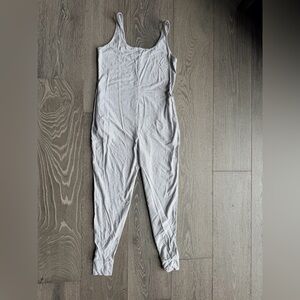 Smash + Tess Romper in Gray White Stripe Size Small